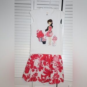 Gymboree White floral  Cotton set